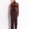 Bow Shirt in Fine Mesh