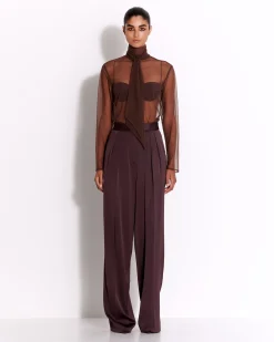Bow Shirt in Fine Mesh