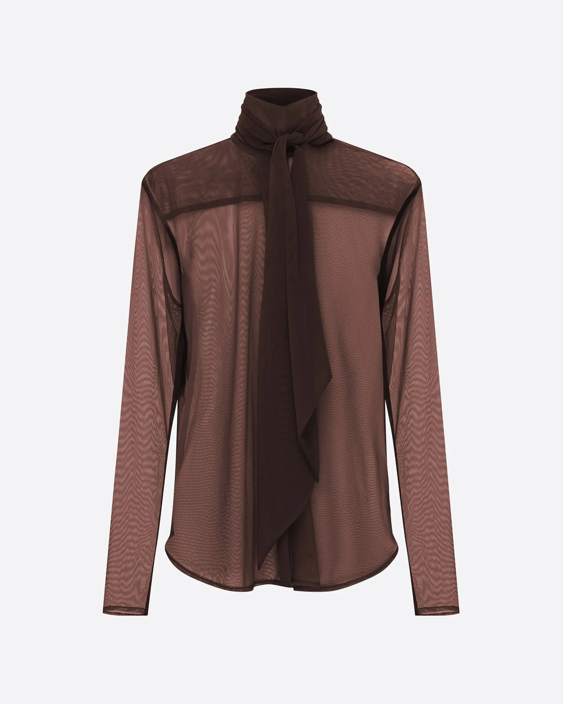 Bow Shirt in Fine Mesh