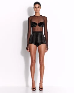 Bra Top in Crystal Velvet