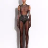 Column Skirt in Crystal Mesh