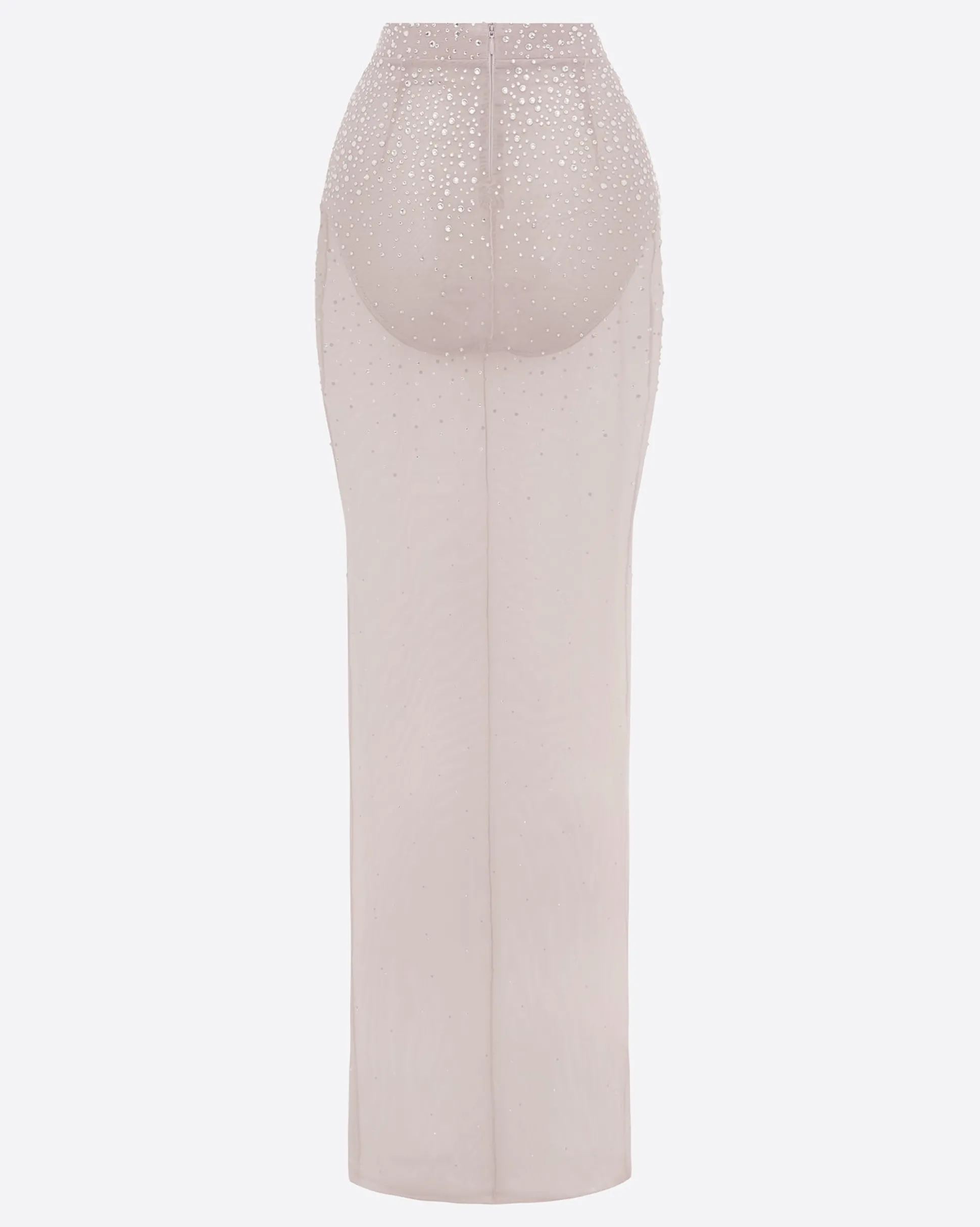 Column Skirt in Crystal Mesh