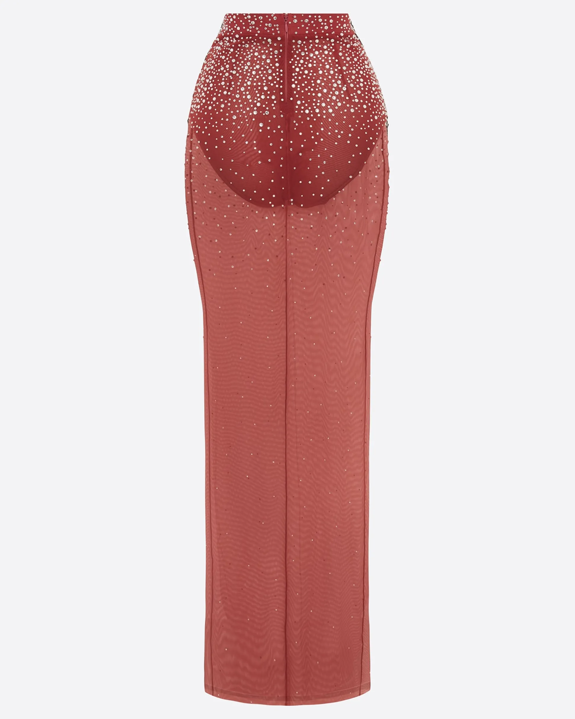 Column Skirt in Crystal Mesh