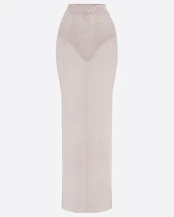 Column Skirt in Crystal Mesh