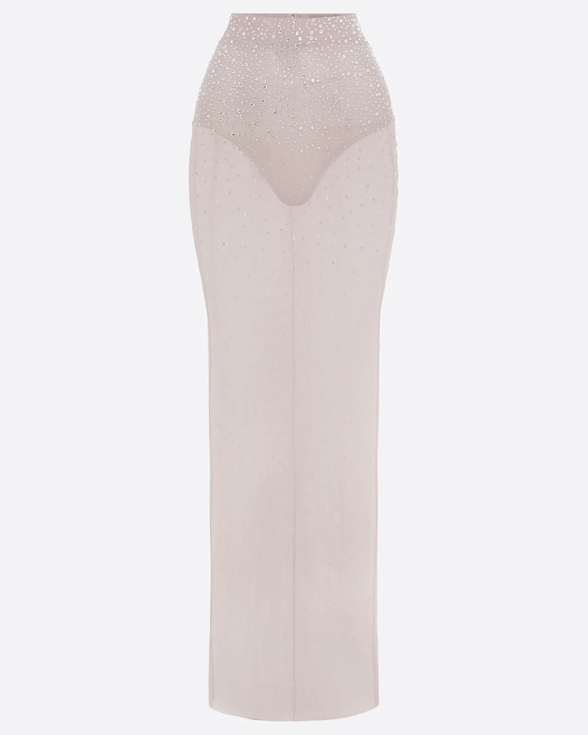 Column Skirt in Crystal Mesh