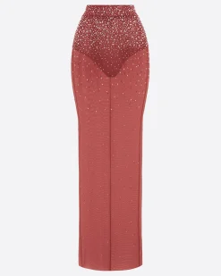 Column Skirt in Crystal Mesh