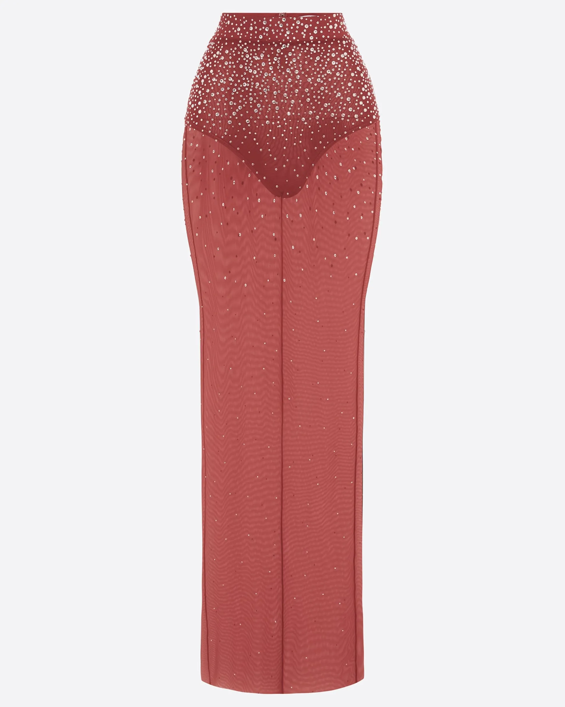 Column Skirt in Crystal Mesh