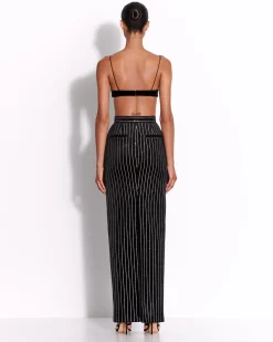 Column Skirt in Crystal Velvet