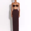 Column Skirt in Satin Crepe