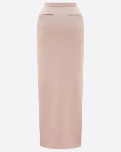 Column Skirt in Satin Crepe