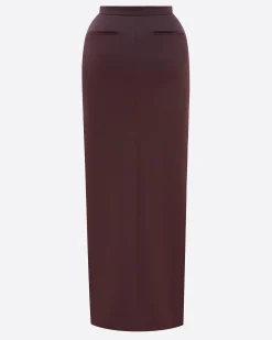 Column Skirt in Satin Crepe