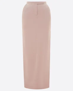 Column Skirt in Satin Crepe