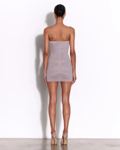 Corset Mini Dress in Stretch Mesh