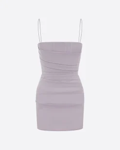 Corset Mini Dress in Stretch Mesh