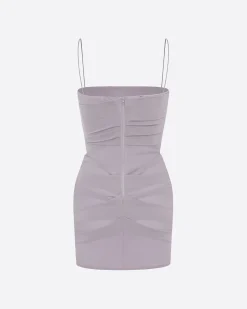 Corset Mini Dress in Stretch Mesh