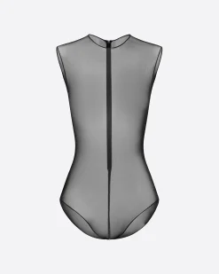 Crew Bodysuit in Fine Mesh
