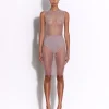 Crew Dress in Crystal Mesh