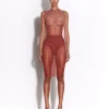 Crew Dress in Crystal Mesh