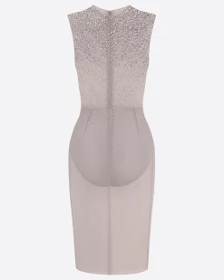 Crew Dress in Crystal Mesh