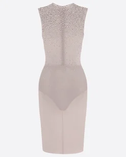 Crew Dress in Crystal Mesh