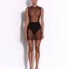 Crew Mini Dress in Fine Mesh