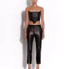 Crop Trouser in Leather