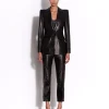 Crop Trouser in Leather