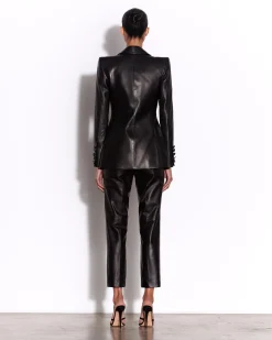 Crop Trouser in Leather