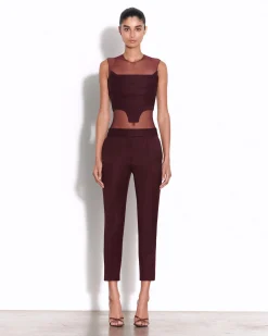 Crop Trouser in Wool Suiting