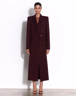 Double Breasted Oversized Coat in Wool Suiting