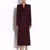 Double Breasted Oversized Coat in Wool Suiting