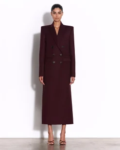 Double Breasted Oversized Coat in Wool Suiting