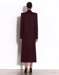 Double Breasted Oversized Coat in Wool Suiting