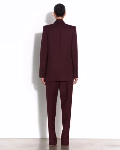 Double Breasted Oversized Blazer in Wool Suiting