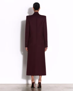 Double Breasted Oversized Coat in Wool Suiting