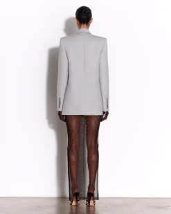 Double Breasted Oversized Blazer in Wool Suiting