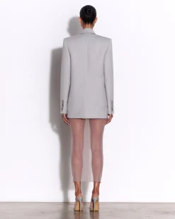 Double Breasted Oversized Blazer in Wool Suiting
