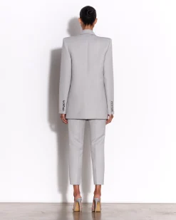 Double Breasted Oversized Blazer in Wool Suiting
