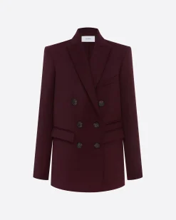Double Breasted Oversized Blazer in Wool Suiting