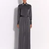 Double Pleat Trouser in Satin Crepe