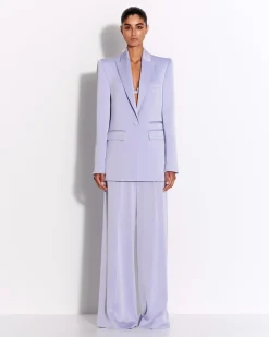 Double Pleat Trouser in Satin Crepe