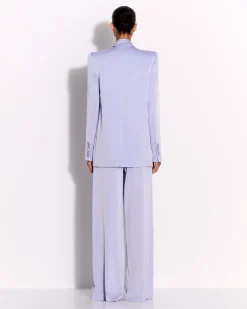 Double Pleat Trouser in Satin Crepe