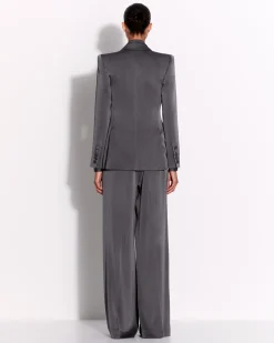 Double Pleat Trouser in Satin Crepe