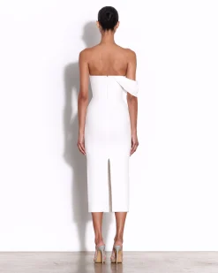 Draped Corset Dress in Crepe
