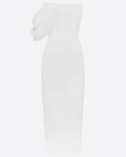 Draped Corset Dress in Crepe