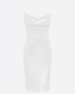 Draped Corset Dress in Sequin
