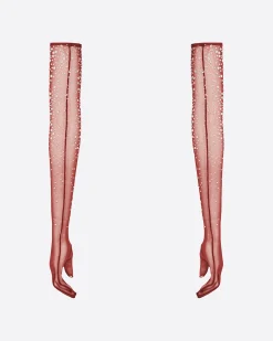 Gloves in Crystal Mesh