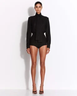 Hot Pant in Wool Pinstripe