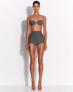 Hot Pant in Wool Pinstripe