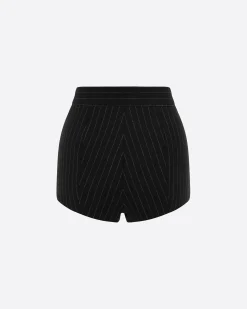 Hot Pant in Wool Pinstripe